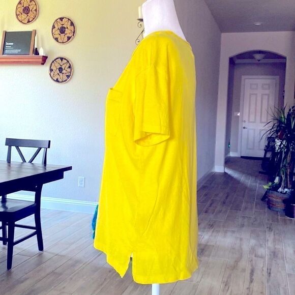 NWT Madewell Yellow T-Shirt Short Sleeves 100% Cotton Crew Neck Minimalist Chic - Picture 6 of 8